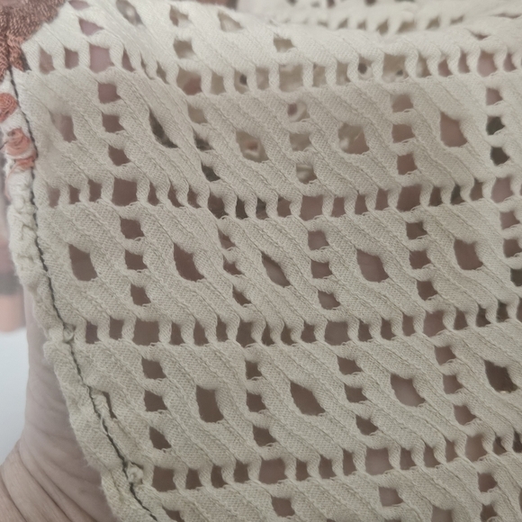 Free People plaid top with open knit back size small - Picture 13 of 14